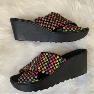 Dexflex Sport Shoes Woven Platform Y2K Womens Size 6.5